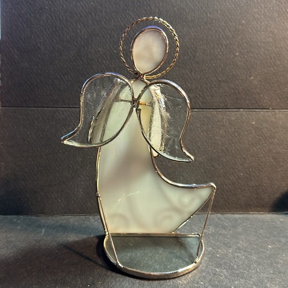 2x Stained Glass Angel Votive Or Tealight Candle Holder 7 inchesTall - Picture 8 of 9